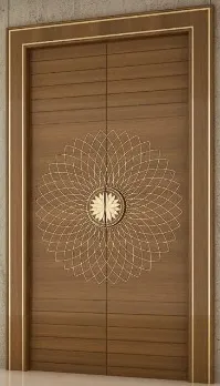 باب خارجي خشب طبيعي