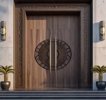 باب خارجي خشب تيك أفريقي