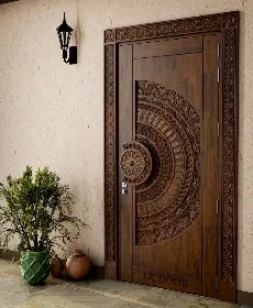 باب خارجي خشب تيك أفريقي